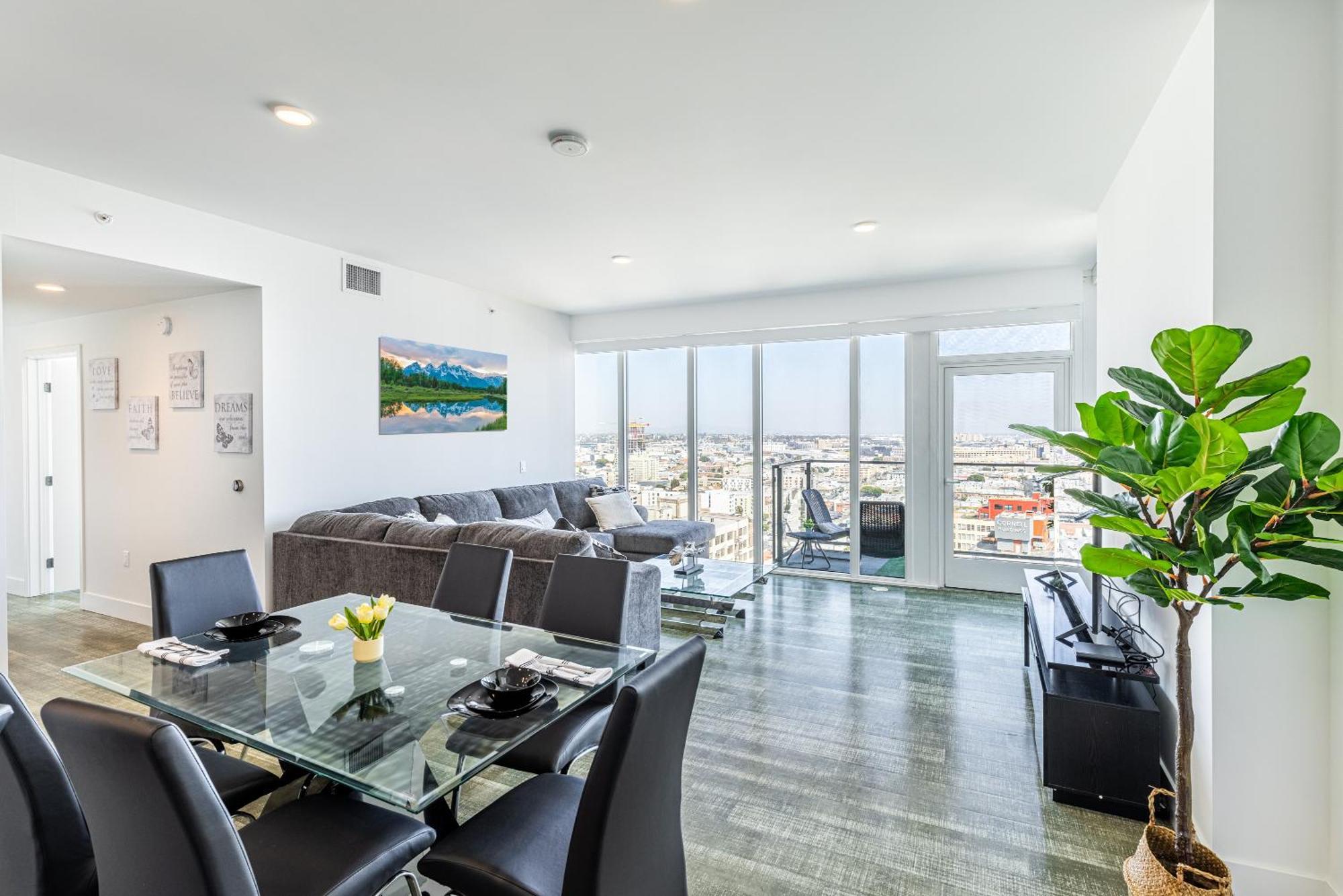 Top Floor High Rise 3 Bed Dtla Skyscraper Penthouse Los Angeles Luaran gambar